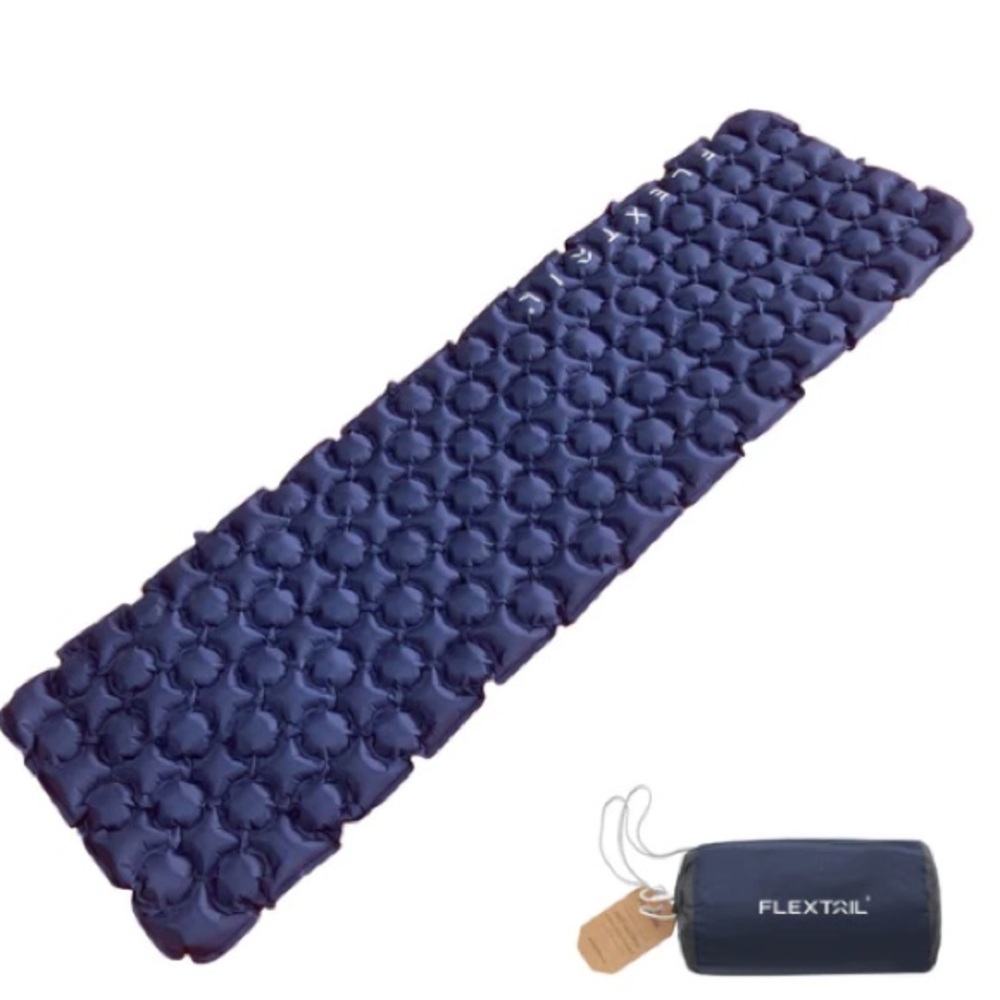 Navy Blue Camping Mat with Diamond Texture